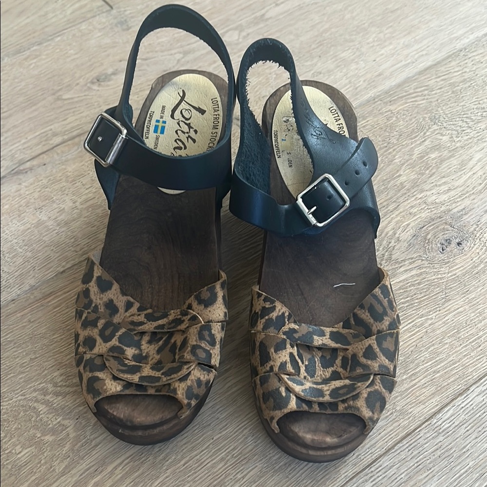 Lotta From Stockholm Leopard Print Sandals